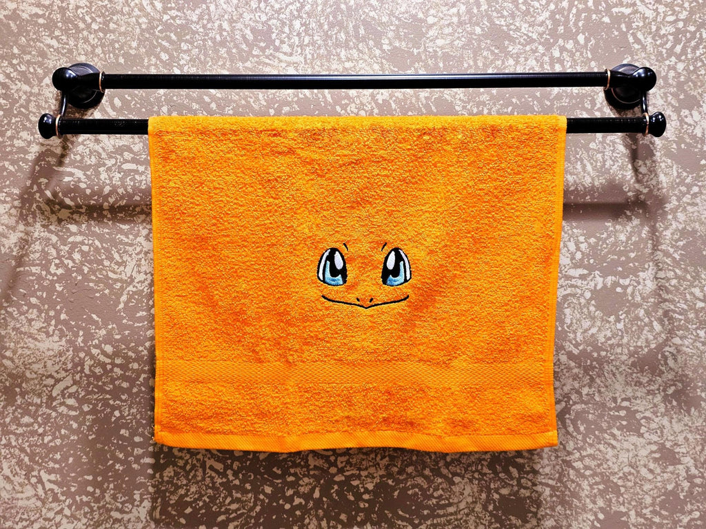 Handcrafted Pokemon Charmander (Face) Terrycloth Hand Towel: Geeky Kitchen Decor