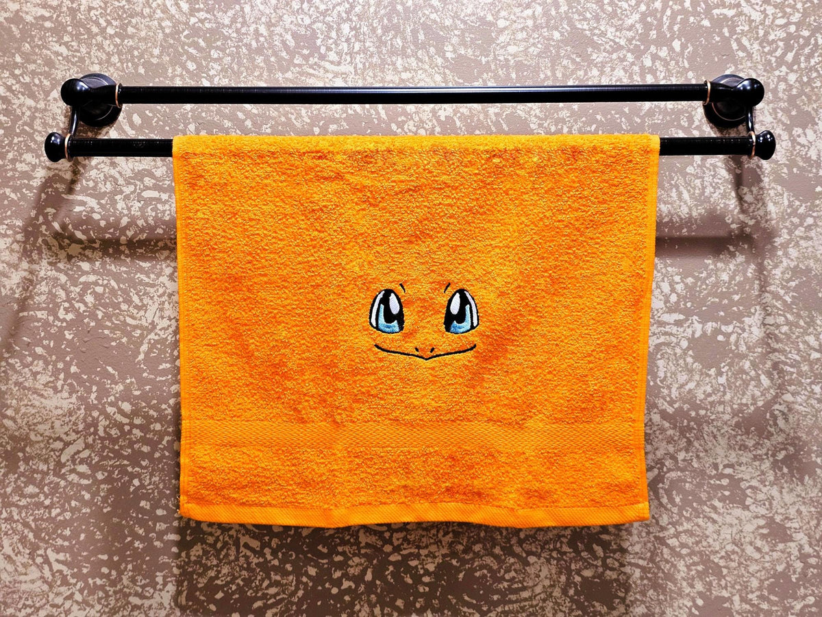 Handcrafted Pokemon Charmander (Face) Terrycloth Hand Towel: Geeky Kitchen Decor