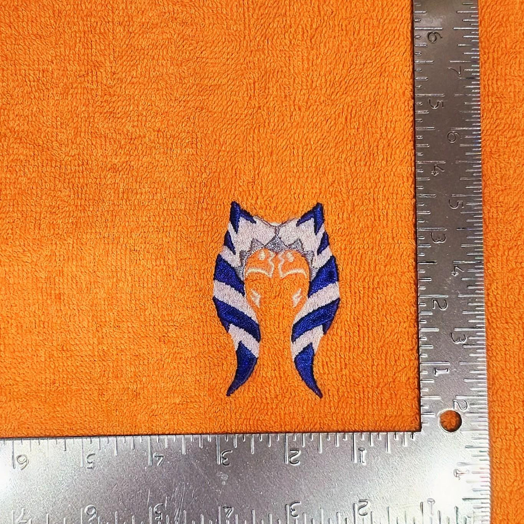 Handcrafted Star Wars Ahsoka Terrycloth Hand Towel: Geeky Kitchen Decor