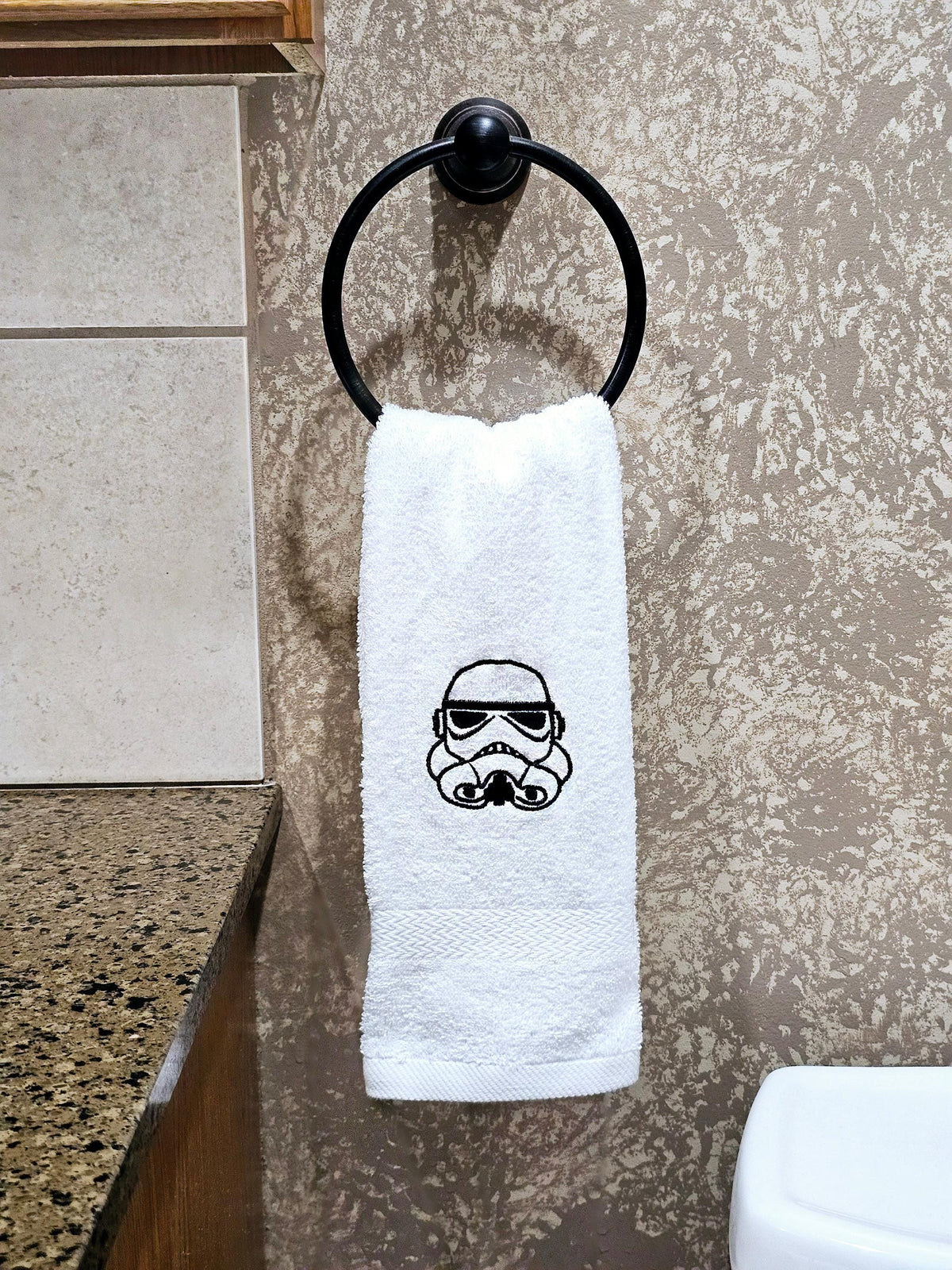 Handcrafted Star Wars Stormtrooper Terrycloth Hand Towel: Geeky Kitchen Decor
