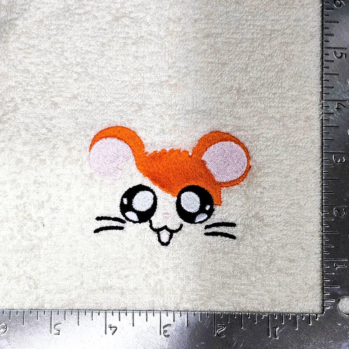 Handcrafted Hamtaro Terrycloth Hand Towel: Geeky Kitchen Decor