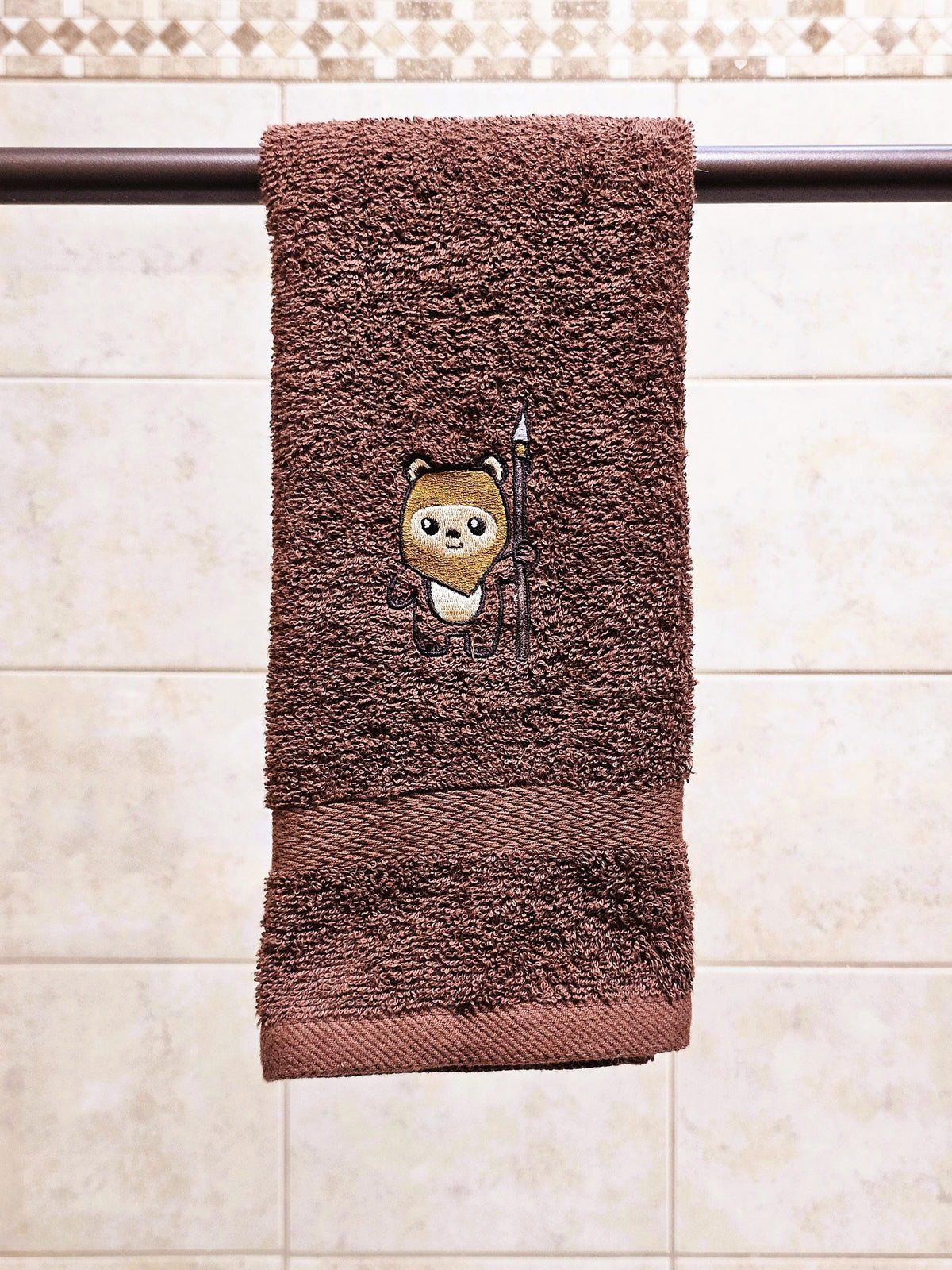 Handcrafted Star Wars Ewok Terrycloth Hand Towel: Geeky Kitchen Decor