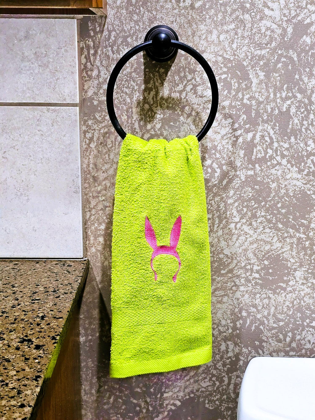 Handcrafted Bob's Burgers Louise Terrycloth Hand Towel: Geeky Kitchen Decor