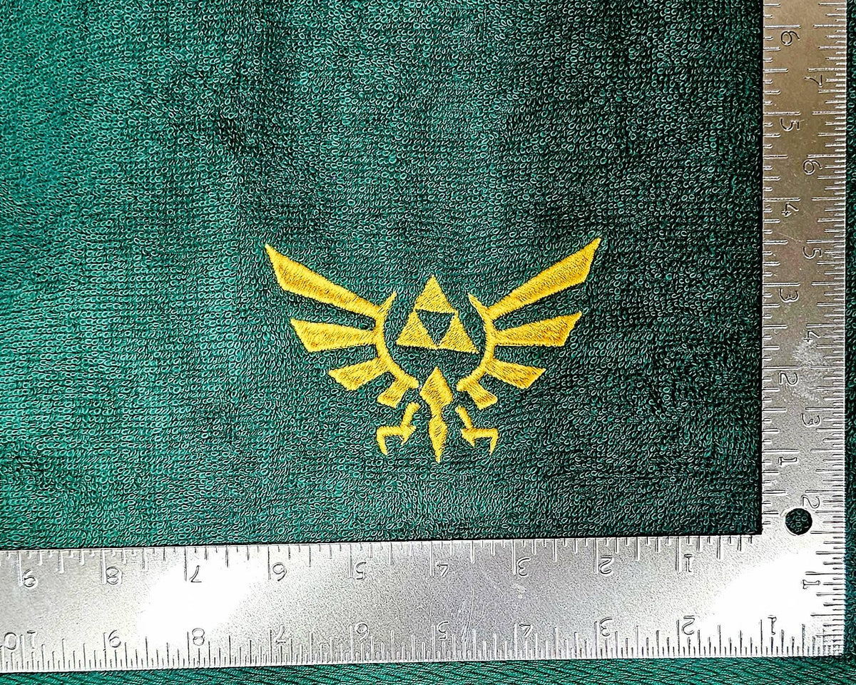 Handcrafted Zelda Wingcrest Terrycloth Hand Towel: Geeky Kitchen Decor