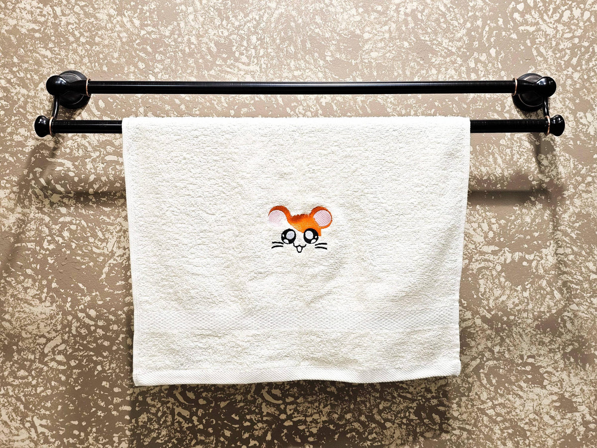 Handcrafted Hamtaro Terrycloth Hand Towel: Geeky Kitchen Decor