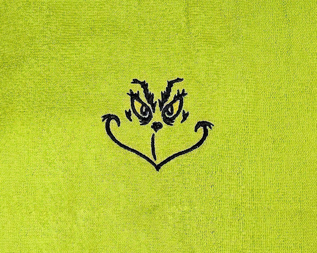 Handcrafted Dr. Suess The Grinch Terrycloth Hand Towel: Geeky Kitchen Decor