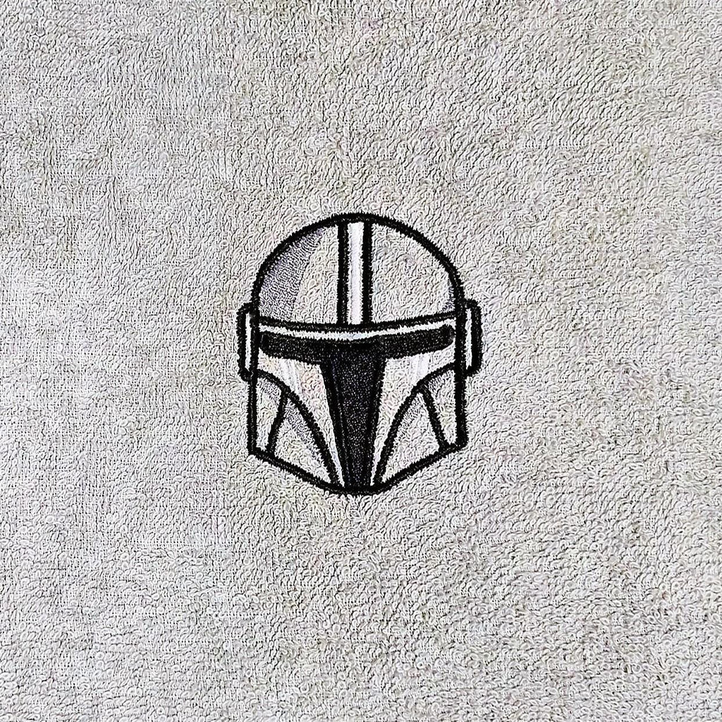 Handcrafted Star Wars Din Djarin Terrycloth Hand Towel: Geeky Kitchen Decor