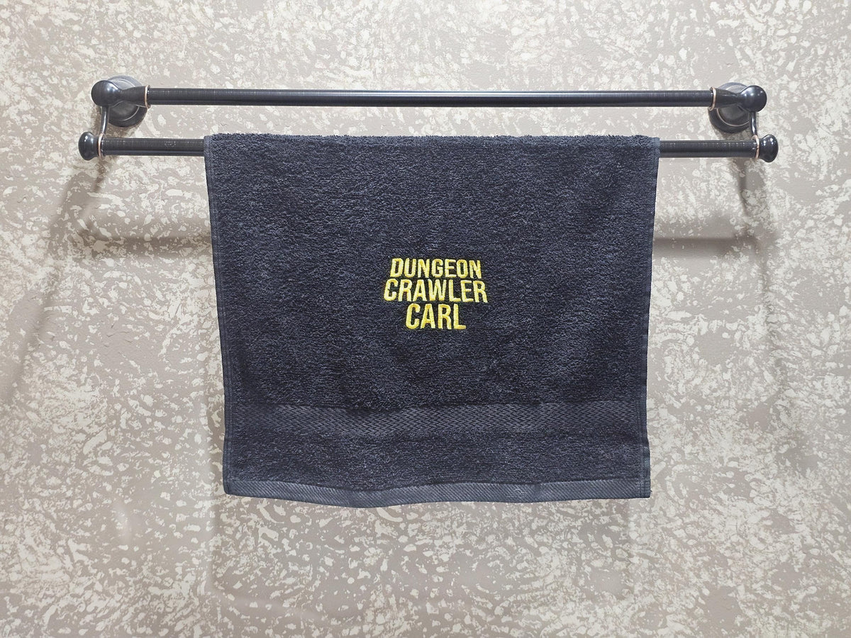 Handcrafted Dungeon Crawler Carl Terrycloth Hand Towel: Geeky Kitchen Decor