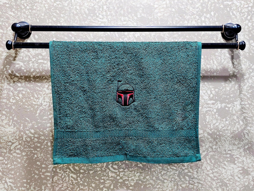 Handcrafted Star Wars Boba Fett Terrycloth Hand Towel: Geeky Kitchen Decor