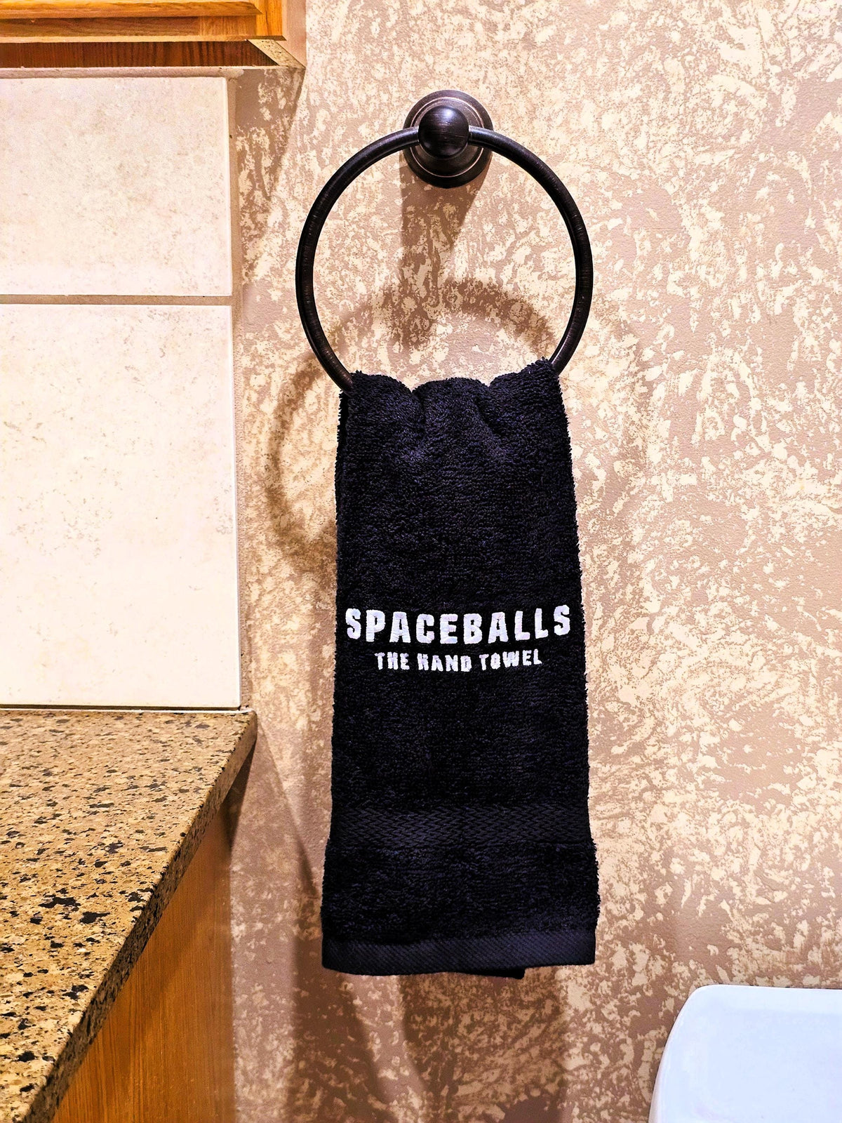 Handcrafted Spaceballs Terrycloth Towel: Geeky Kitchen Decor