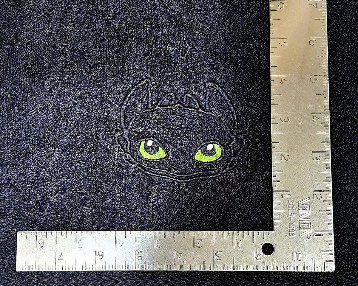 Handcrafted How to Train Your Dragon Toothless Terrycloth Hand Towel: Geeky Kitchen Decor