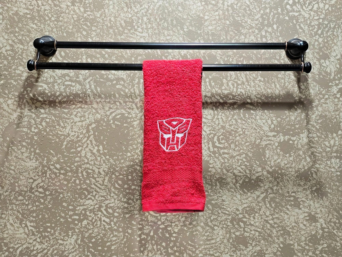 Handcrafted Transformers Autobot Terrycloth Hand Towel: Geeky Kitchen Decor
