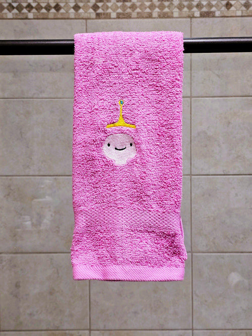 Handcrafted Adventure Time Princess Bubblegum Terrycloth Hand Towel: Geeky Kitchen Decor