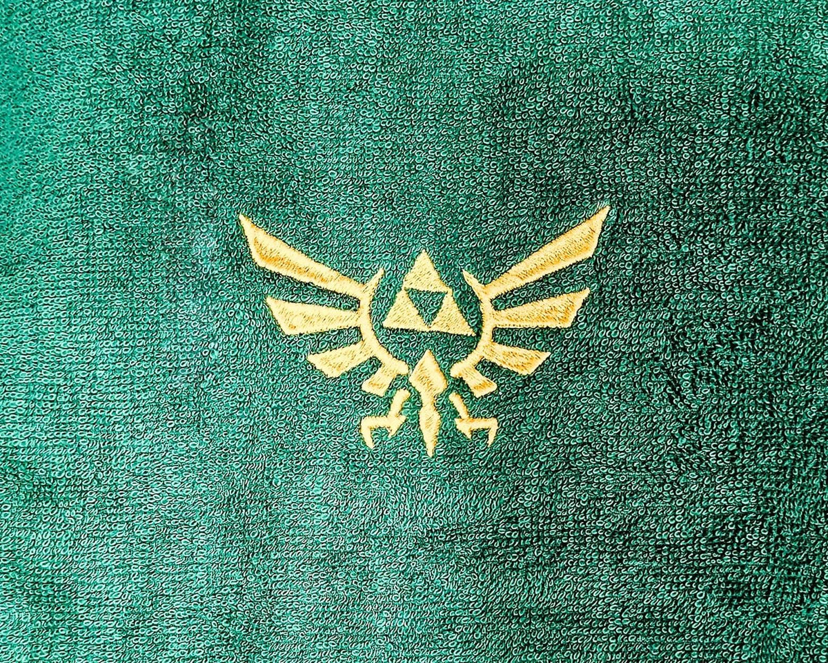Handcrafted Zelda Wingcrest Terrycloth Hand Towel: Geeky Kitchen Decor
