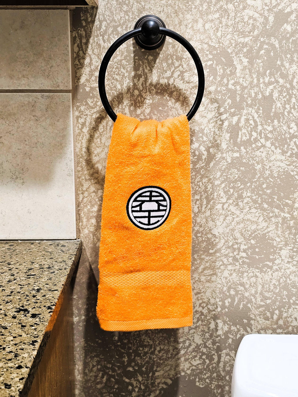 Handcrafted Dragon Ball King Kai Terrycloth Hand Towel: Geeky Kitchen Decor