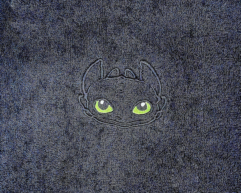 Handcrafted How to Train Your Dragon Toothless Terrycloth Hand Towel: Geeky Kitchen Decor