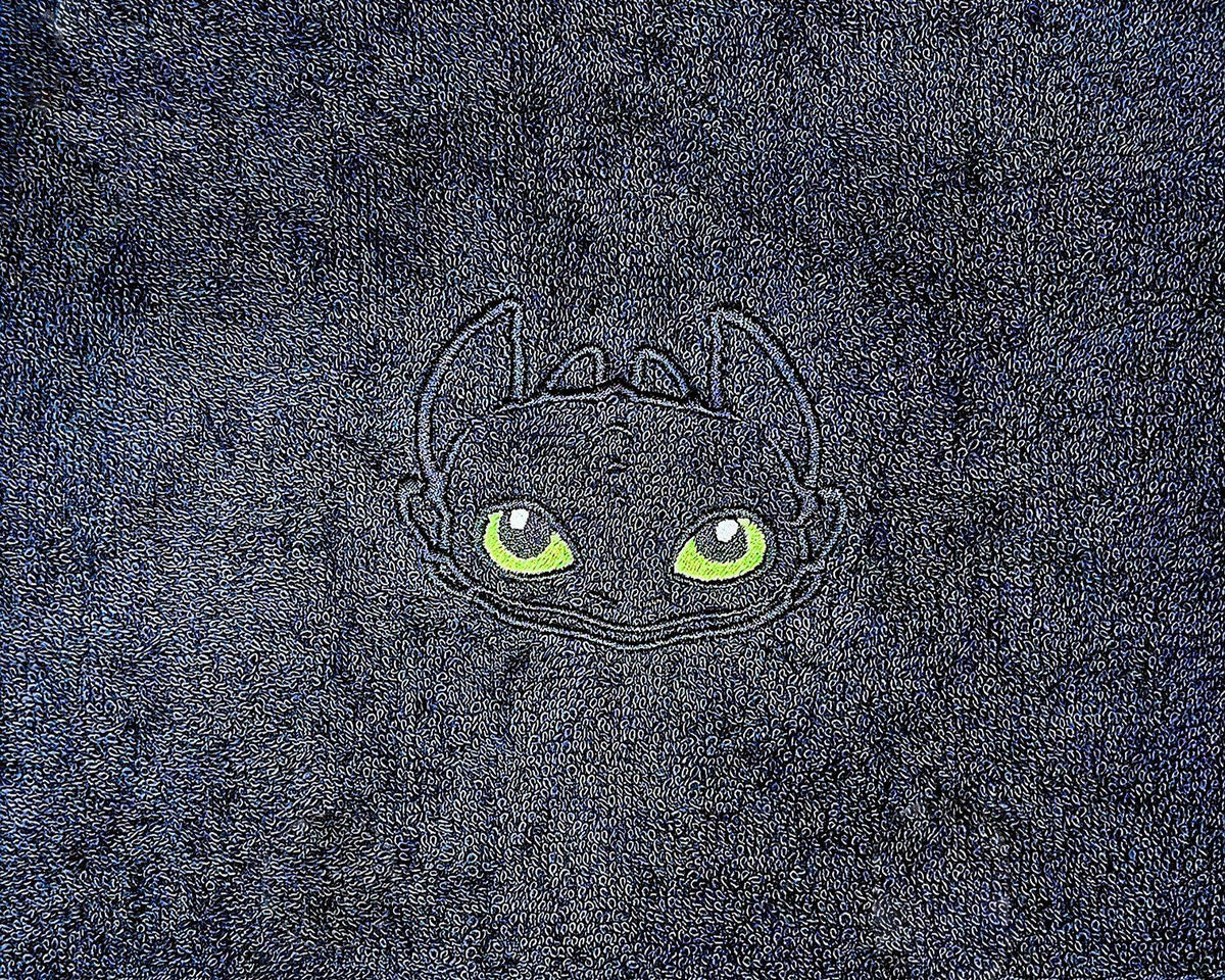 Handcrafted How to Train Your Dragon Toothless Terrycloth Hand Towel: Geeky Kitchen Decor