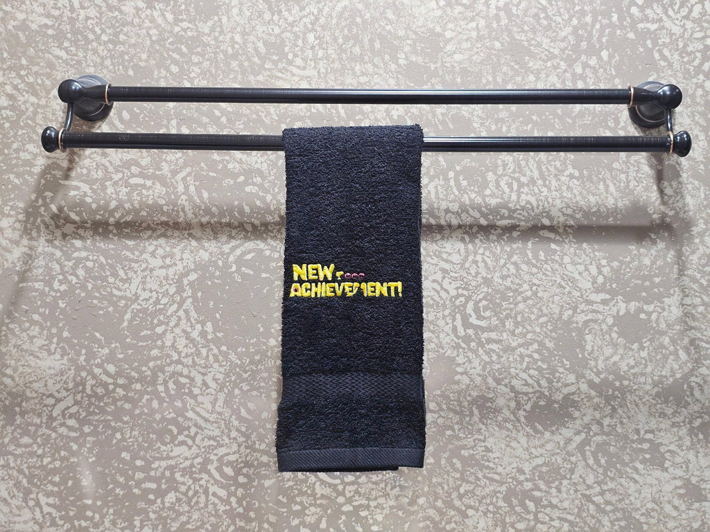 Handcrafted Dungeon Crawler Carl NEW ACHIEVEMENT Terrycloth Hand Towel: Geeky Kitchen Decor