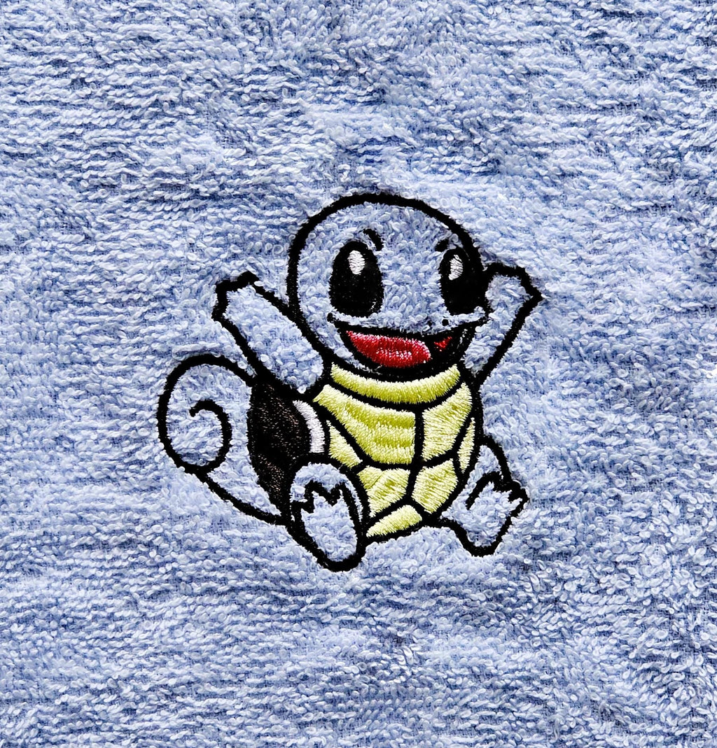 Handcrafted Pokemon Squirtle (Full body) Terrycloth Hand Towel: Geeky Kitchen Decor