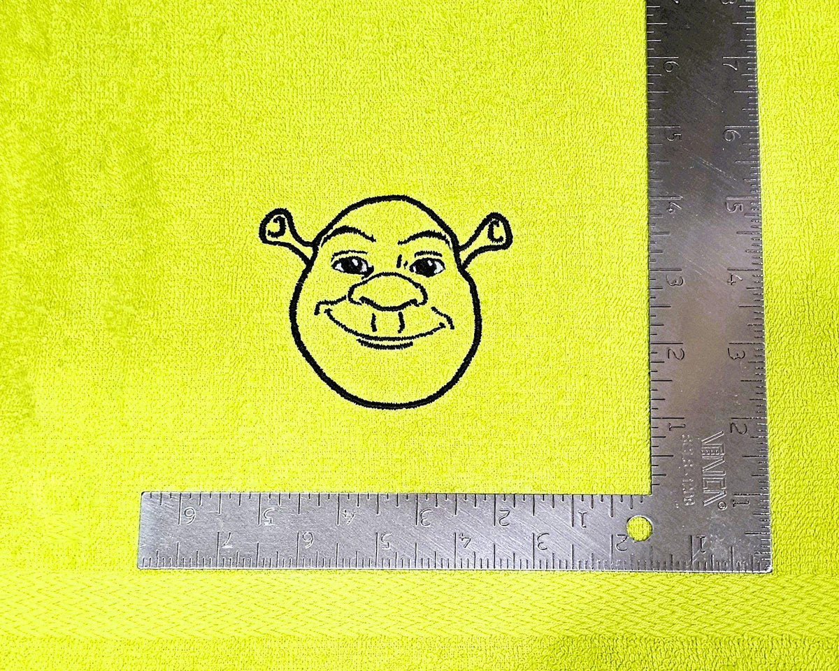 Handcrafted Shrek Terrycloth Hand Towel: Geeky Kitchen Decor