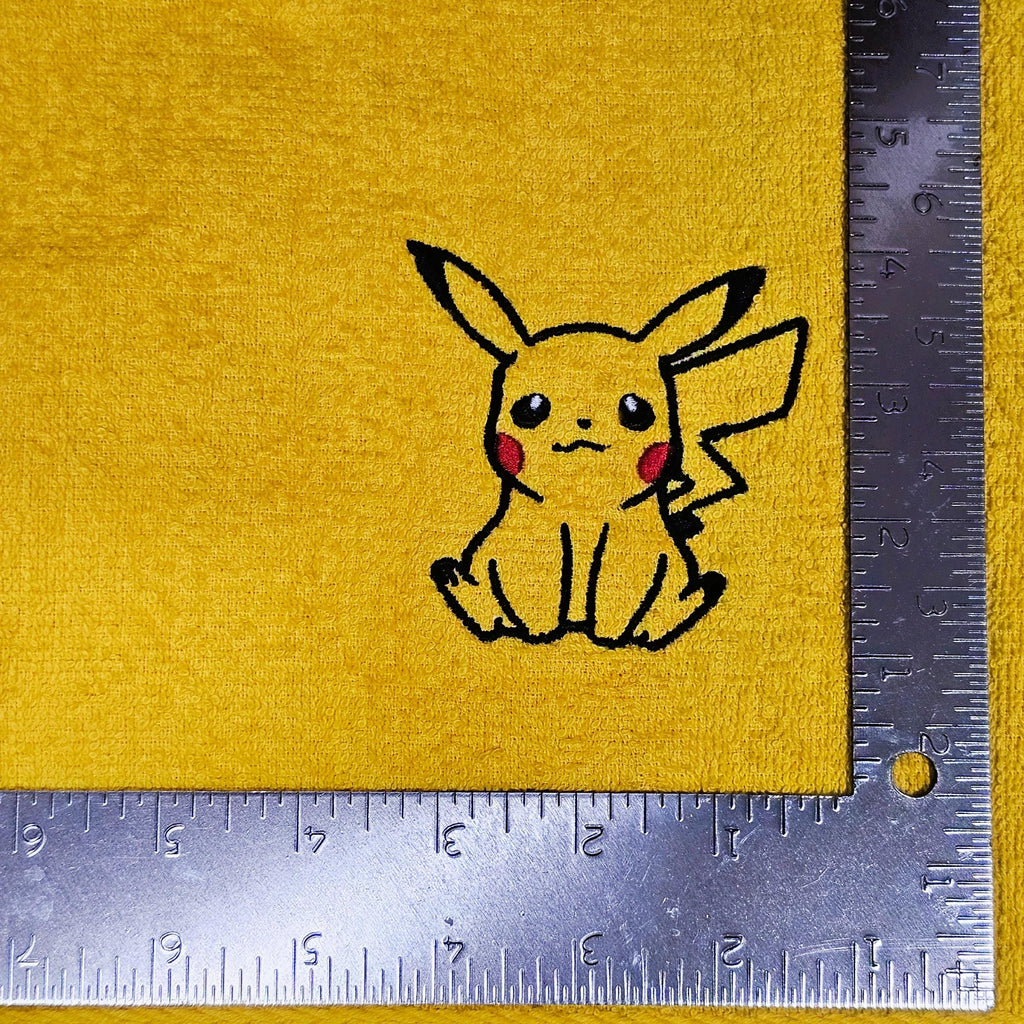 Handcrafted Pokemon Pikachu (Full Body) Terrycloth Hand Towel: Geeky Kitchen Decor