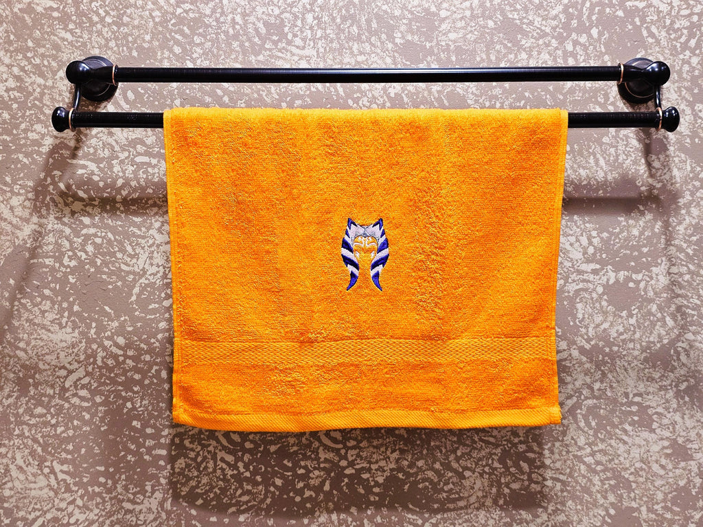 Handcrafted Star Wars Ahsoka Terrycloth Hand Towel: Geeky Kitchen Decor
