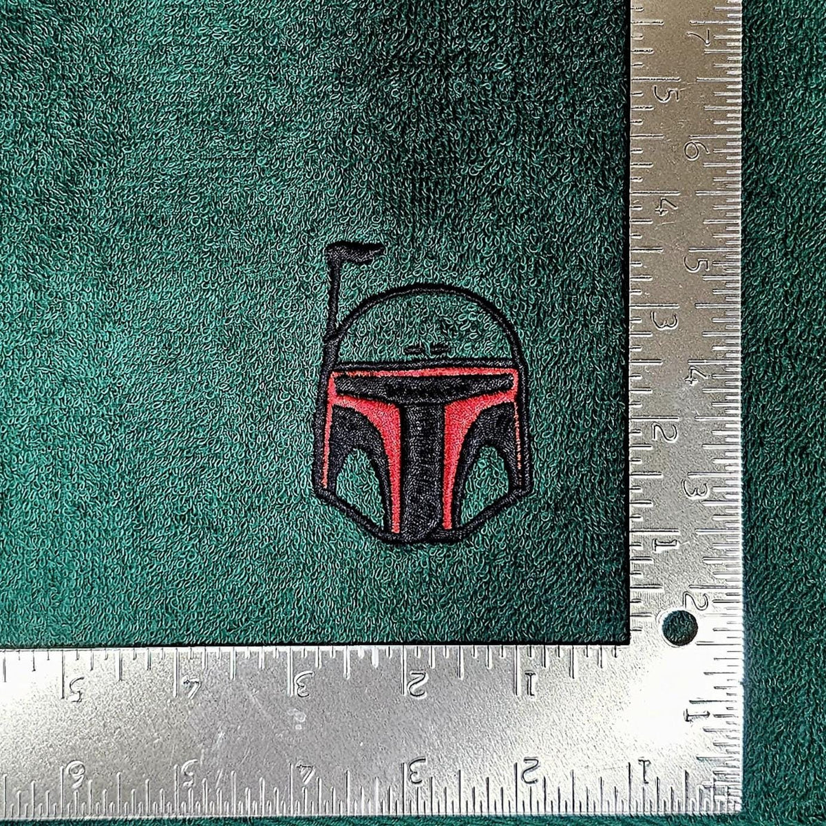 Handcrafted Star Wars Boba Fett Terrycloth Hand Towel: Geeky Kitchen Decor