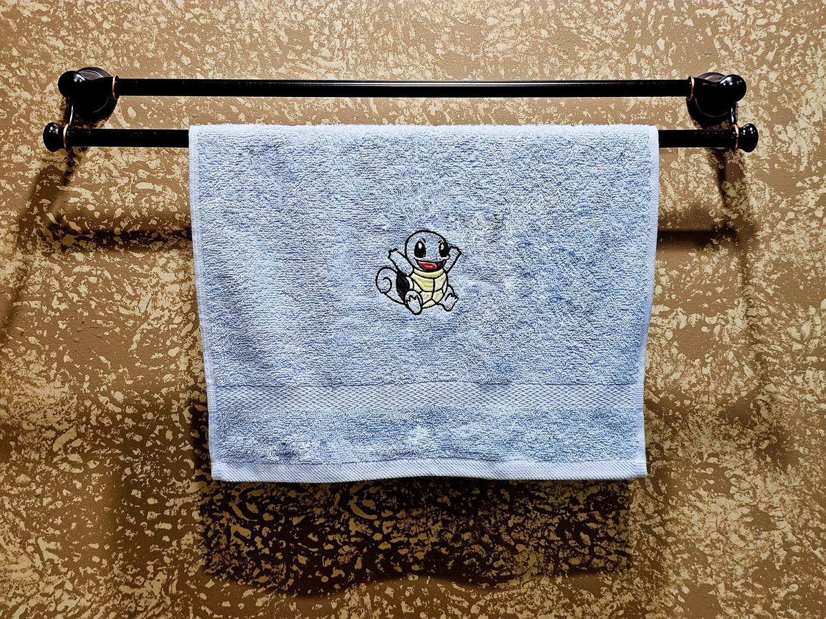 Handcrafted Pokemon Squirtle (Full body) Terrycloth Hand Towel: Geeky Kitchen Decor