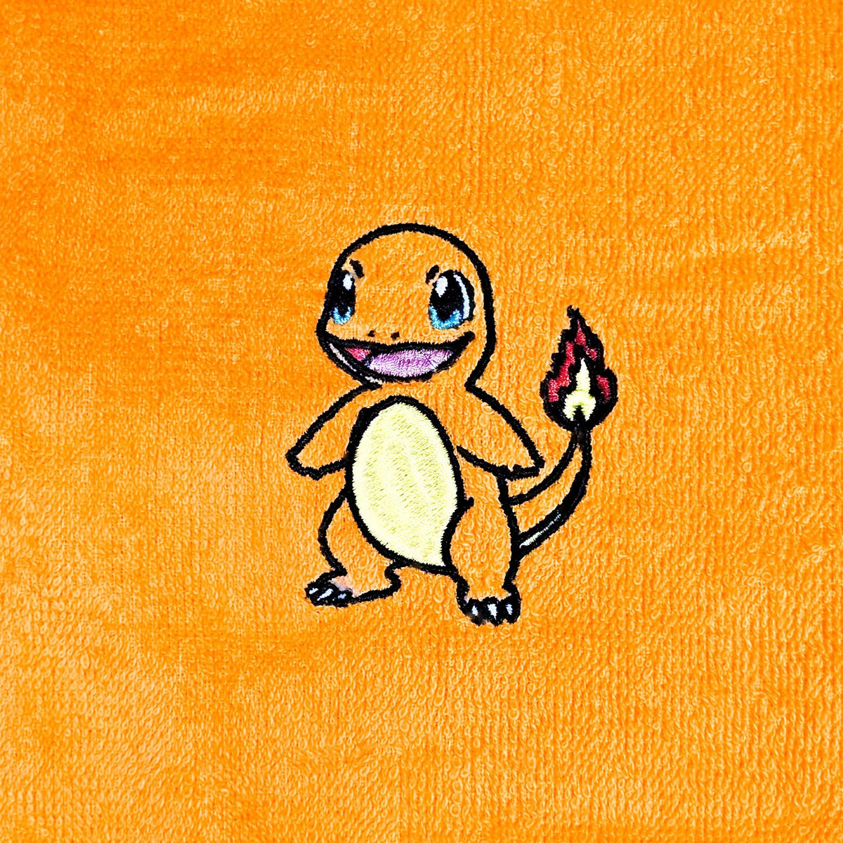Handcrafted Pokemon Charmander (Full body) Terrycloth Hand Towel: Geeky Kitchen Decor