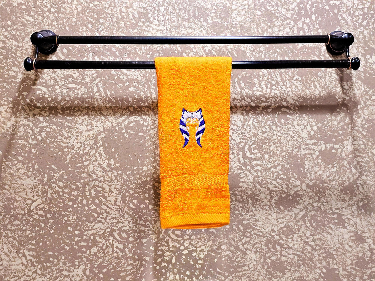 Handcrafted Star Wars Ahsoka Terrycloth Hand Towel: Geeky Kitchen Decor