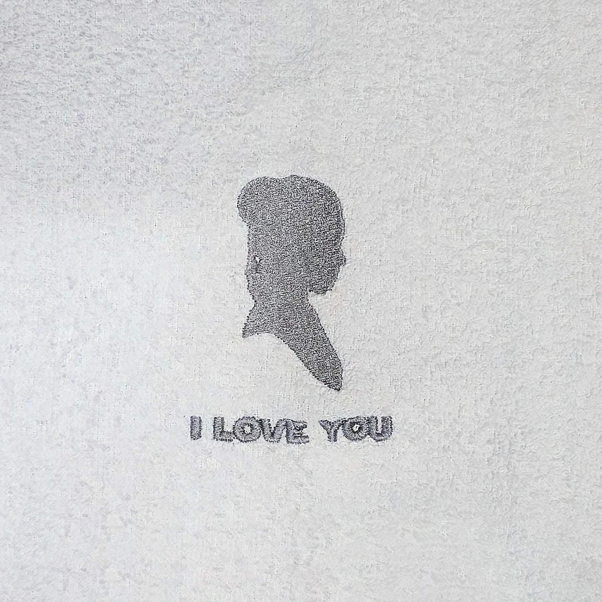 Handcrafted Star Wars Princess Leia I Love You Terrycloth Hand Towel: Geeky Kitchen Decor