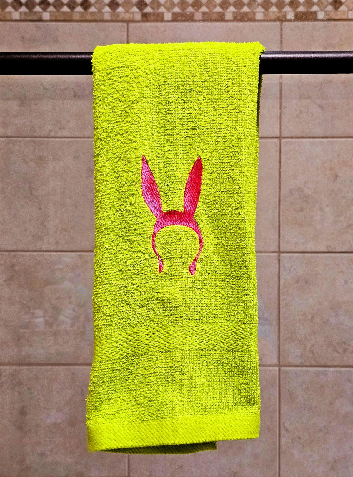 Handcrafted Bob's Burgers Louise Terrycloth Hand Towel: Geeky Kitchen Decor