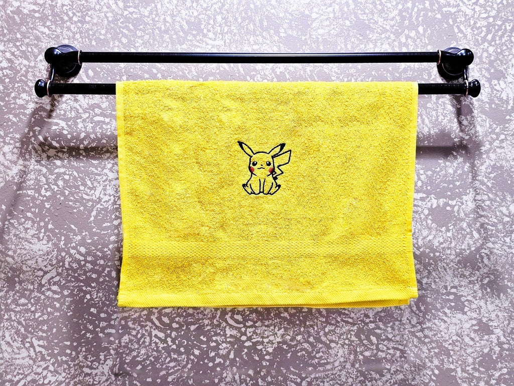 Handcrafted Pokemon Pikachu (Full Body) Terrycloth Hand Towel: Geeky Kitchen Decor
