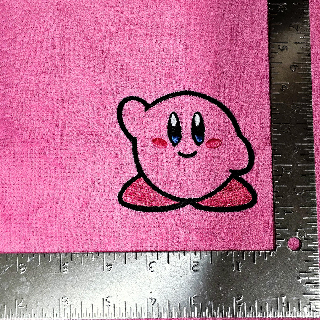 Handcrafted Super Smash Bros Kirby (Full body) Terrycloth Hand Towel: Geeky Kitchen Decor