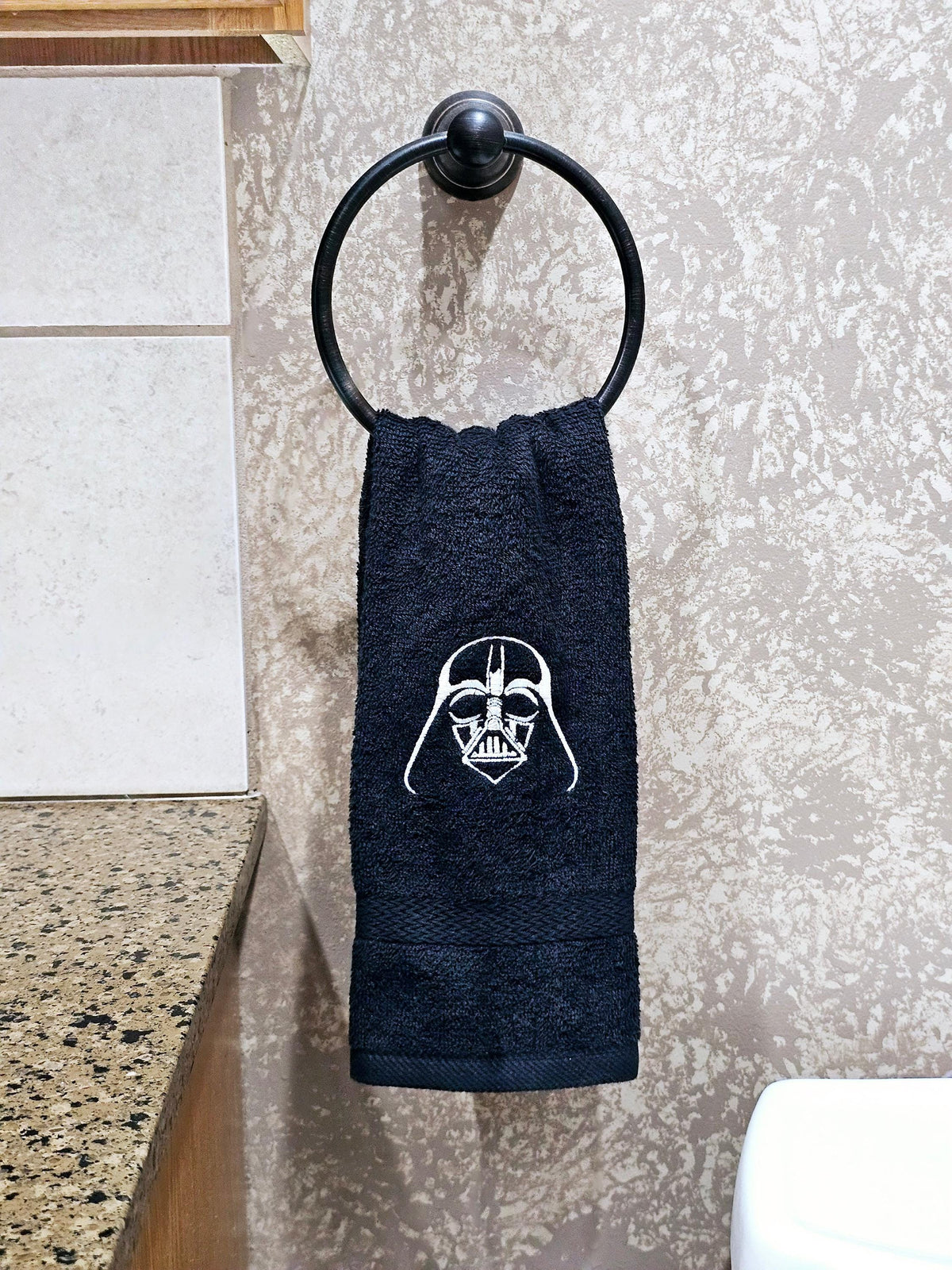 Handcrafted Star Wars Darth Vader Terrycloth Hand Towel: Geeky Kitchen Decor