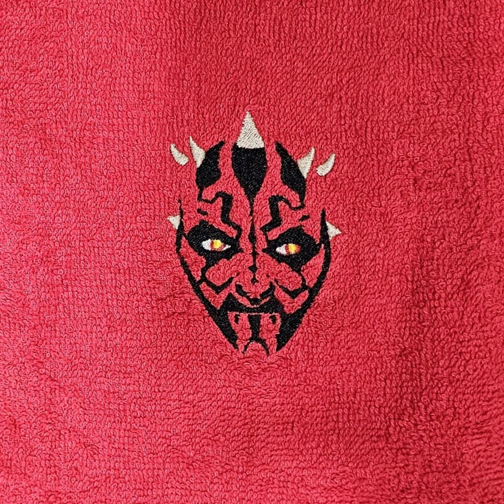 Handcrafted Star Wars Darth Maul Terrycloth Hand Towel: Geeky Kitchen Decor