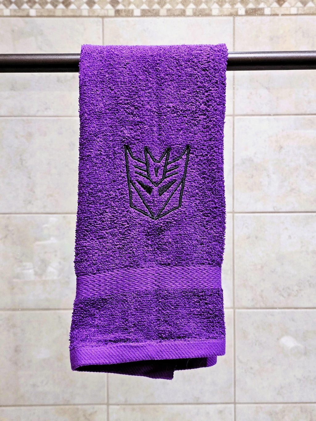 Handcrafted Transformers Decpticon Terrycloth Hand Towel: Geeky Kitchen Decor