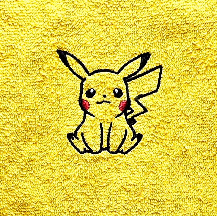Handcrafted Pokemon Pikachu (Full Body) Terrycloth Hand Towel: Geeky Kitchen Decor