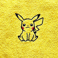 Handcrafted Pokemon Pikachu (Full Body) Terrycloth Hand Towel: Geeky Kitchen Decor