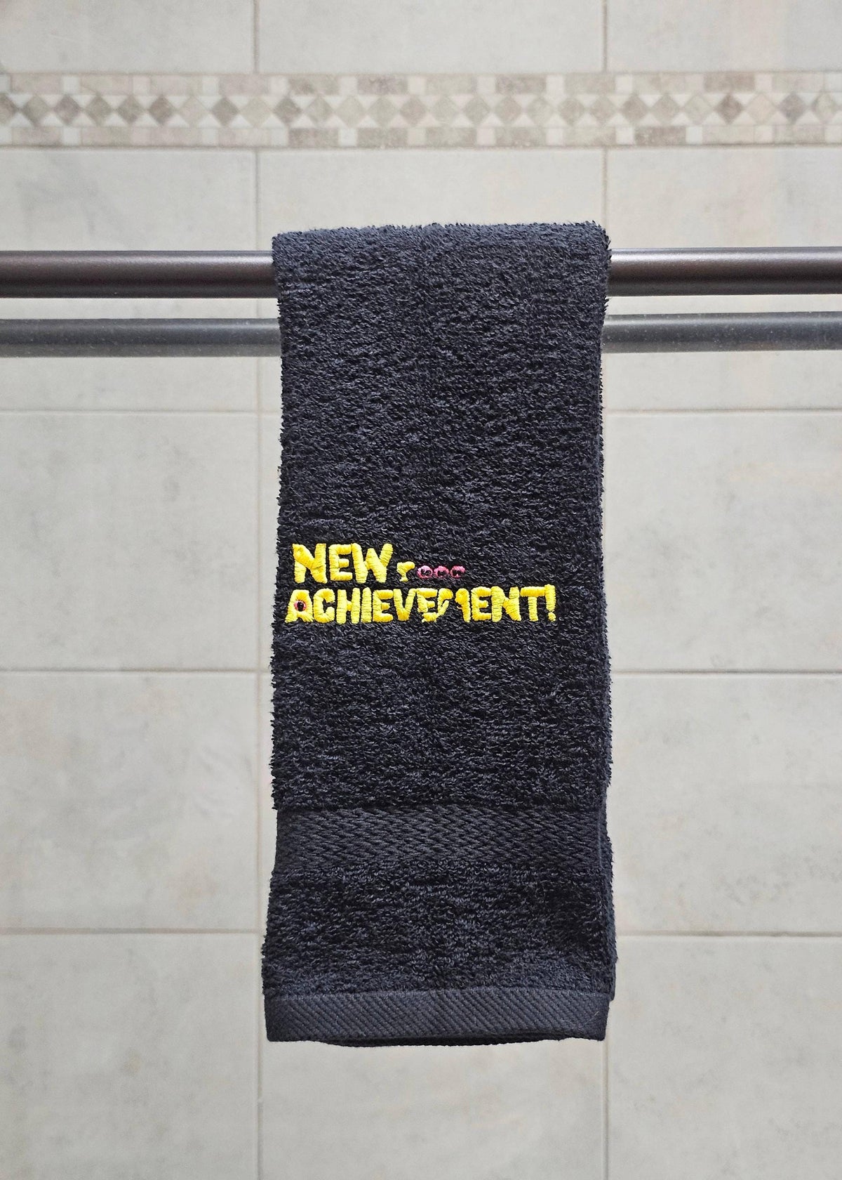 Handcrafted Dungeon Crawler Carl NEW ACHIEVEMENT Terrycloth Hand Towel: Geeky Kitchen Decor