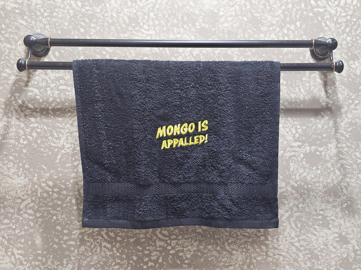 Handcrafted Dungeon Crawler Carl MONGO IS APPALLED Terrycloth Hand Towel: Geeky Kitchen Decor