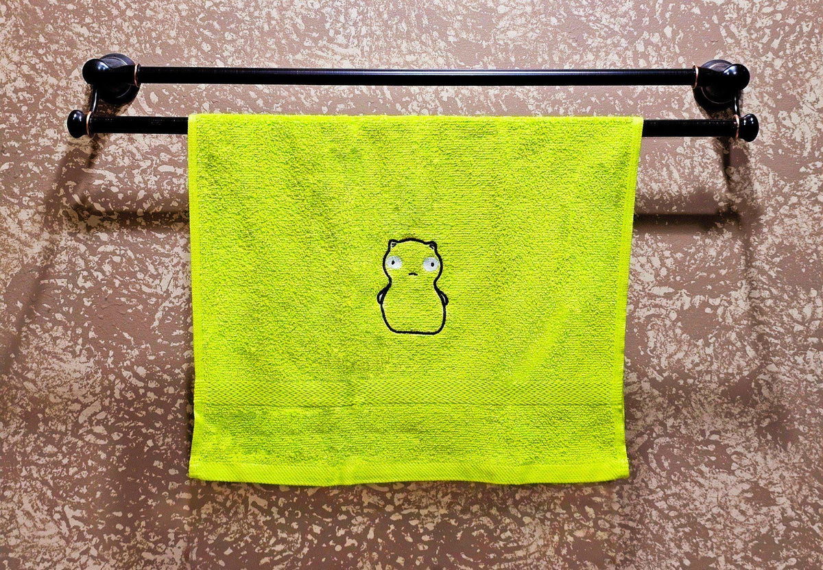Handcrafted Bob's Burgers Kuchi Kopi Terrycloth Hand Towel: Geeky Kitchen Decor