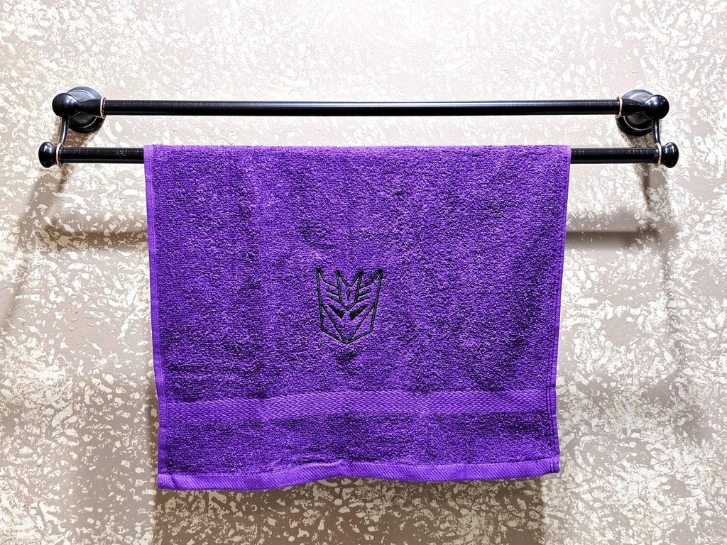 Handcrafted Transformers Decpticon Terrycloth Hand Towel: Geeky Kitchen Decor