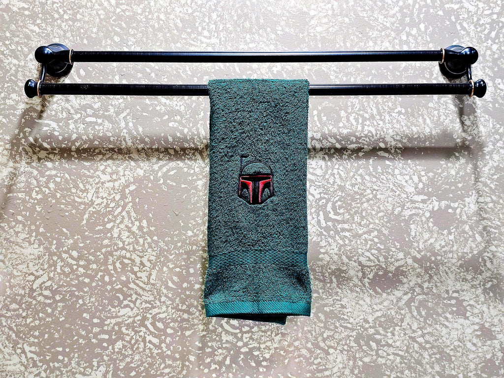 Handcrafted Star Wars Boba Fett Terrycloth Hand Towel: Geeky Kitchen Decor