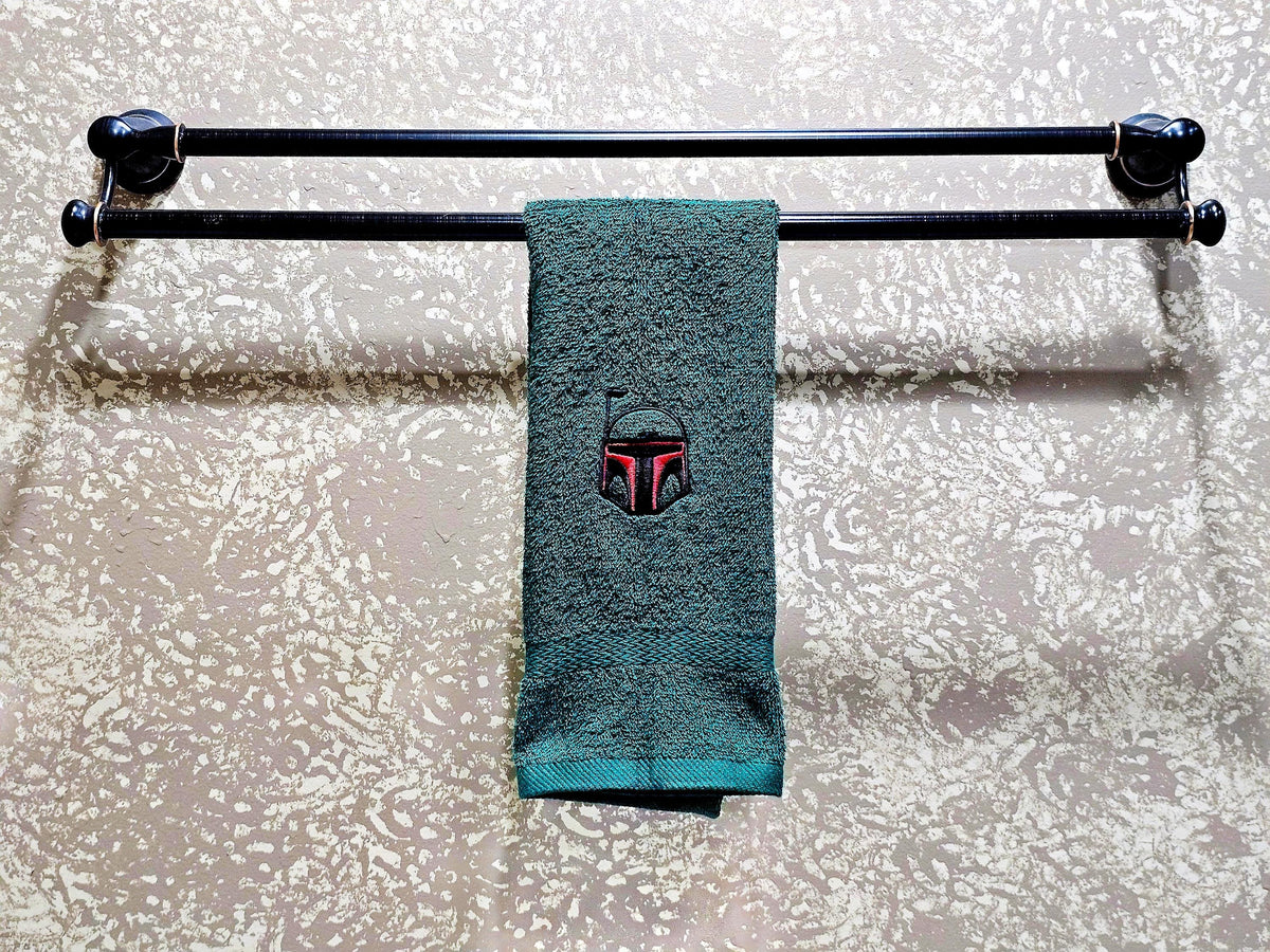 Handcrafted Star Wars Boba Fett Terrycloth Hand Towel: Geeky Kitchen Decor