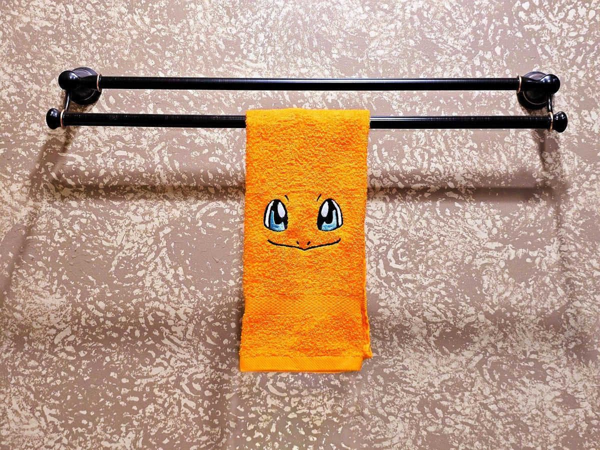 Handcrafted Pokemon Charmander (Face) Terrycloth Hand Towel: Geeky Kitchen Decor