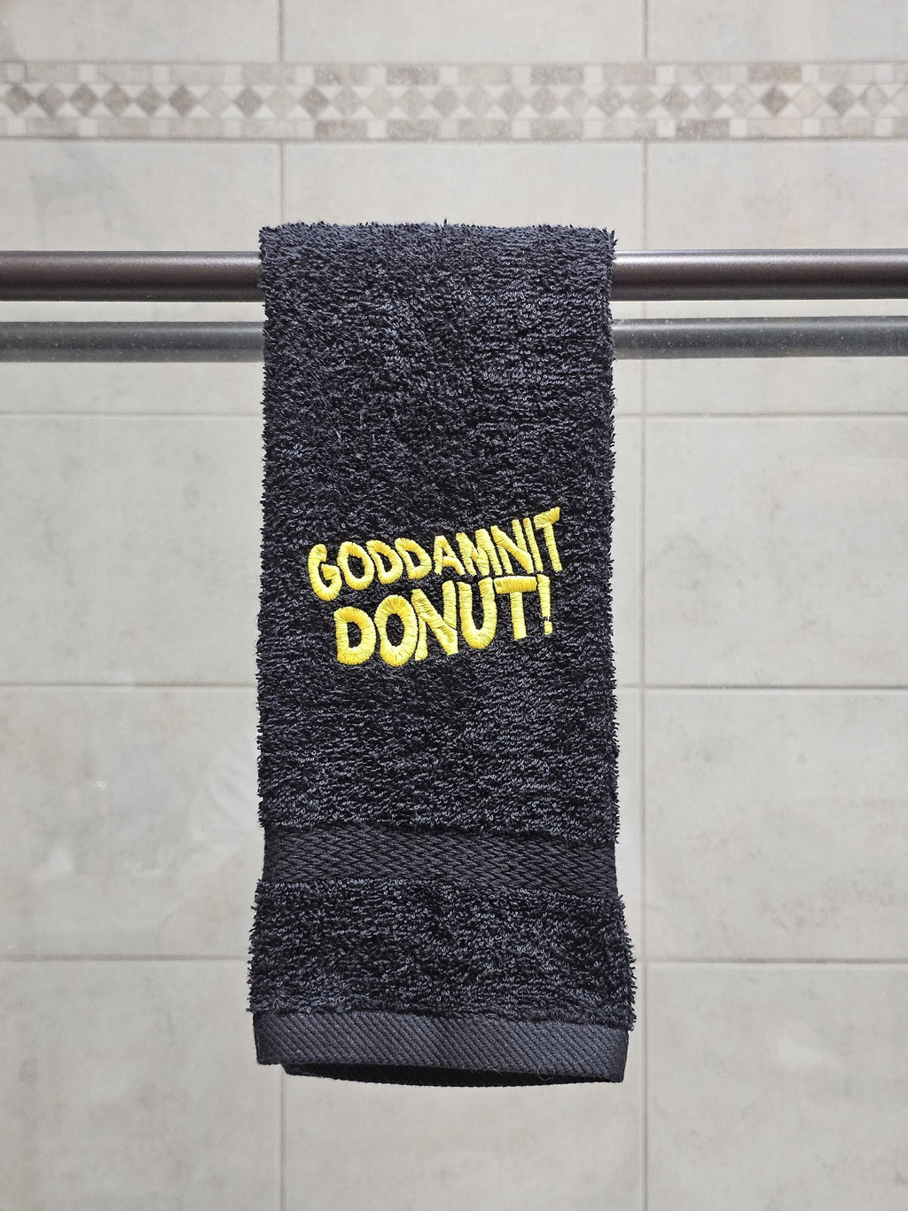 Handcrafted Dungeon Crawler Carl GODDAMN IT DONUT Terrycloth Hand Towel: Geeky Kitchen Decor