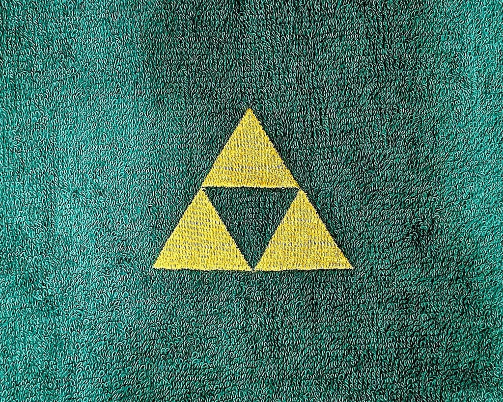 Handcrafted Zelda Tri-Force Terrycloth Hand Towel: Geeky Kitchen Decor