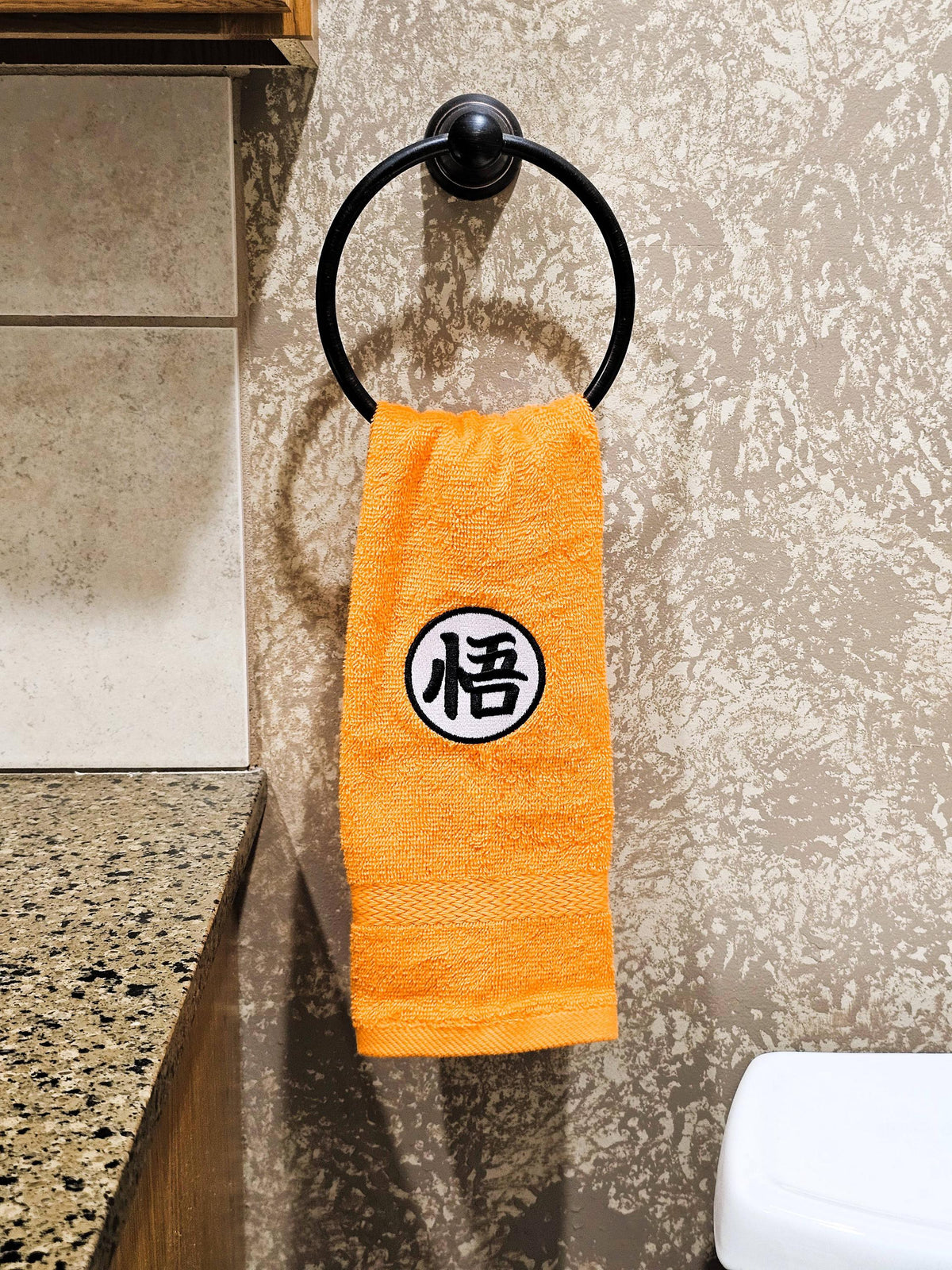 Handcrafted Dragon Ball King Kai Go Terrycloth Hand Towel: Geeky Kitchen Decor