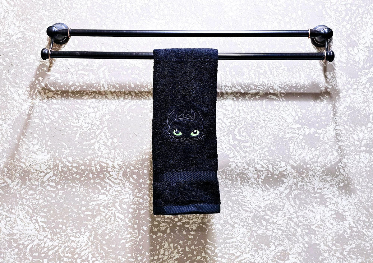 Handcrafted How to Train Your Dragon Toothless Terrycloth Hand Towel: Geeky Kitchen Decor